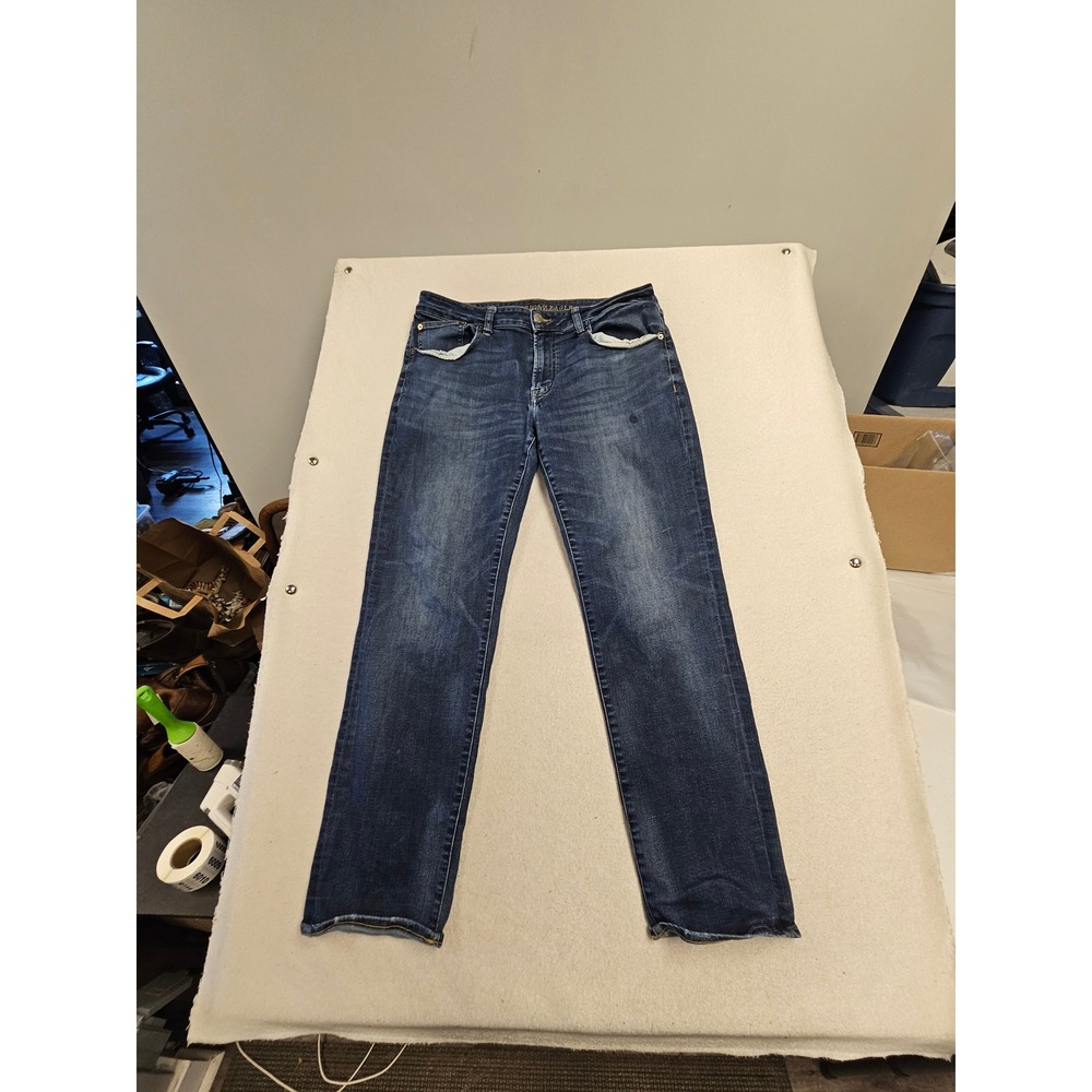 American Eagle Original Straight Extreme‎ Flex Jeans Mens 34x32 Medium Wash Blue
